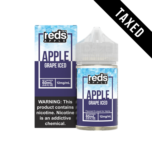 12 mg vape juice 12 Mg Nicotine Vape Juice Reds Apple Grape ICED - 60ml - 12mg/ml LA 3-12mg  Nicotine E-Juice for Balanced Enjoyment